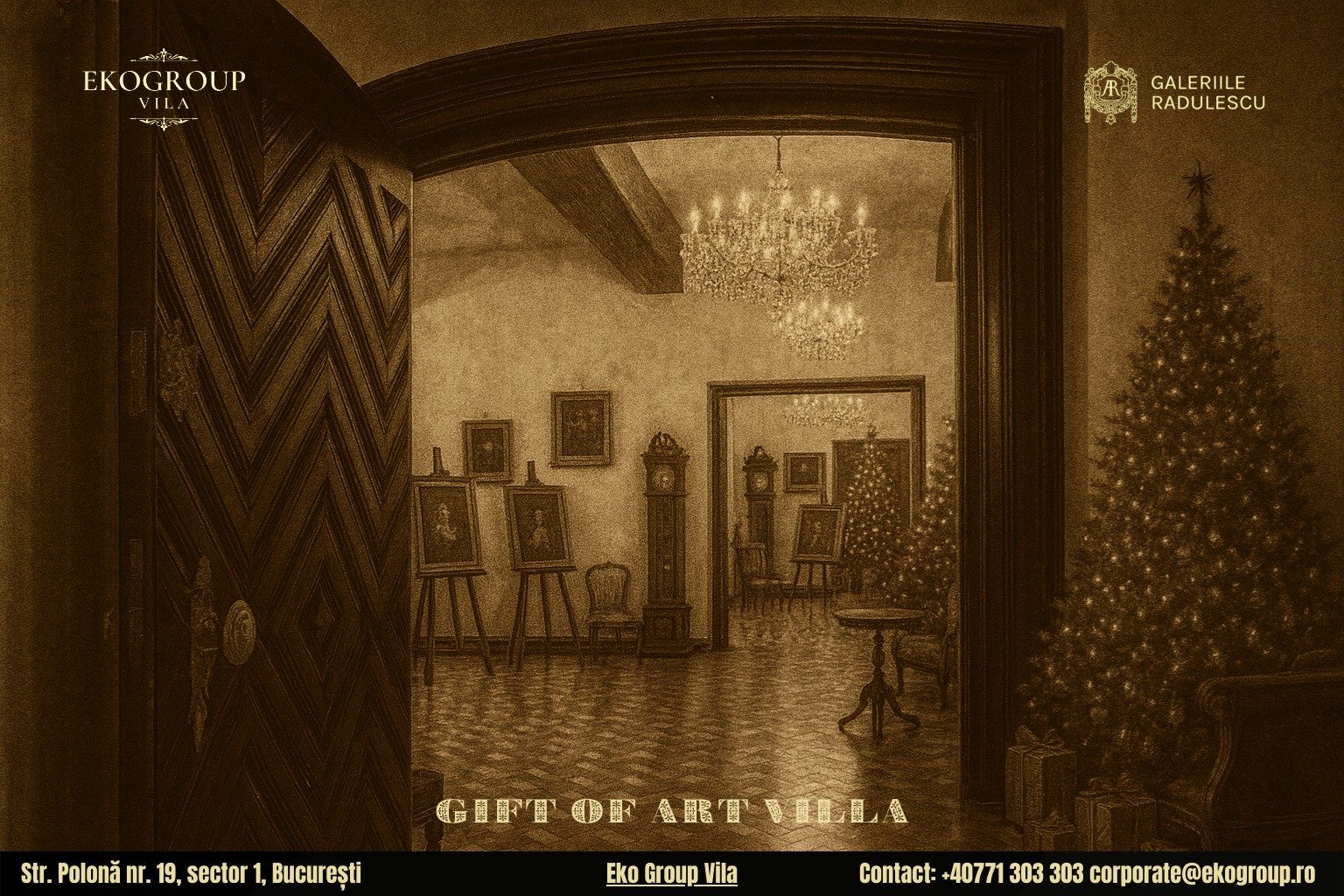 Cadou de Crăciun cu suflet cultural: acces exclusiv la expoziția Crăciunul anilor ’30 la Eko Group Vila